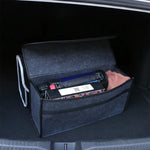 1PC Dark Gray Car Felt Storage Box Car Storage Bag Enlarged and Thickened Soft Felt S alternate view
