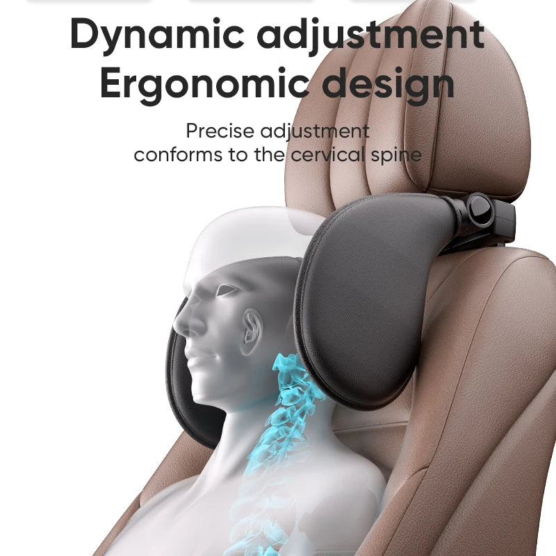 360° Adjustable Car Cervical Neck Pillow – Ergonomic U-Shape Memory Foam Headrest for lifestyle view