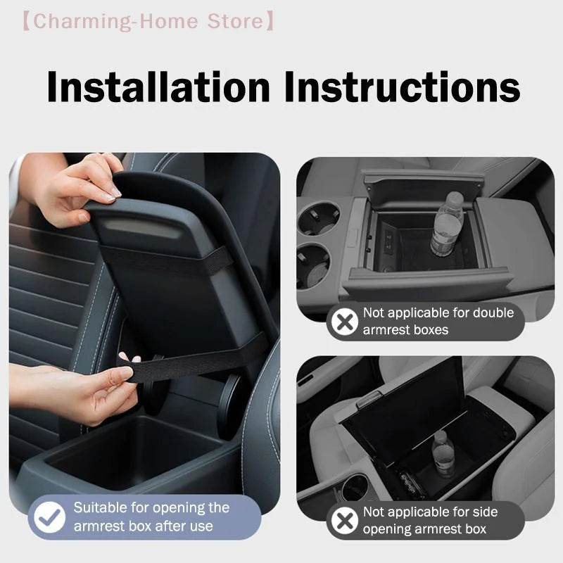 【M】Car Armrest Cushion Booster Pad Central Armrest Box Plush Pad Protection Cover Anti Scratch Universal Heightening Pad