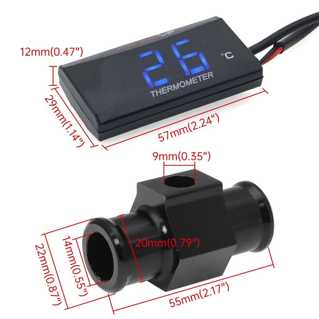 Motorcycle Water Temperature Gauge Mini Thermometer Temp gauges Scooter Racing For XMAX250 300 NMAX CB 400 CB500Xsor