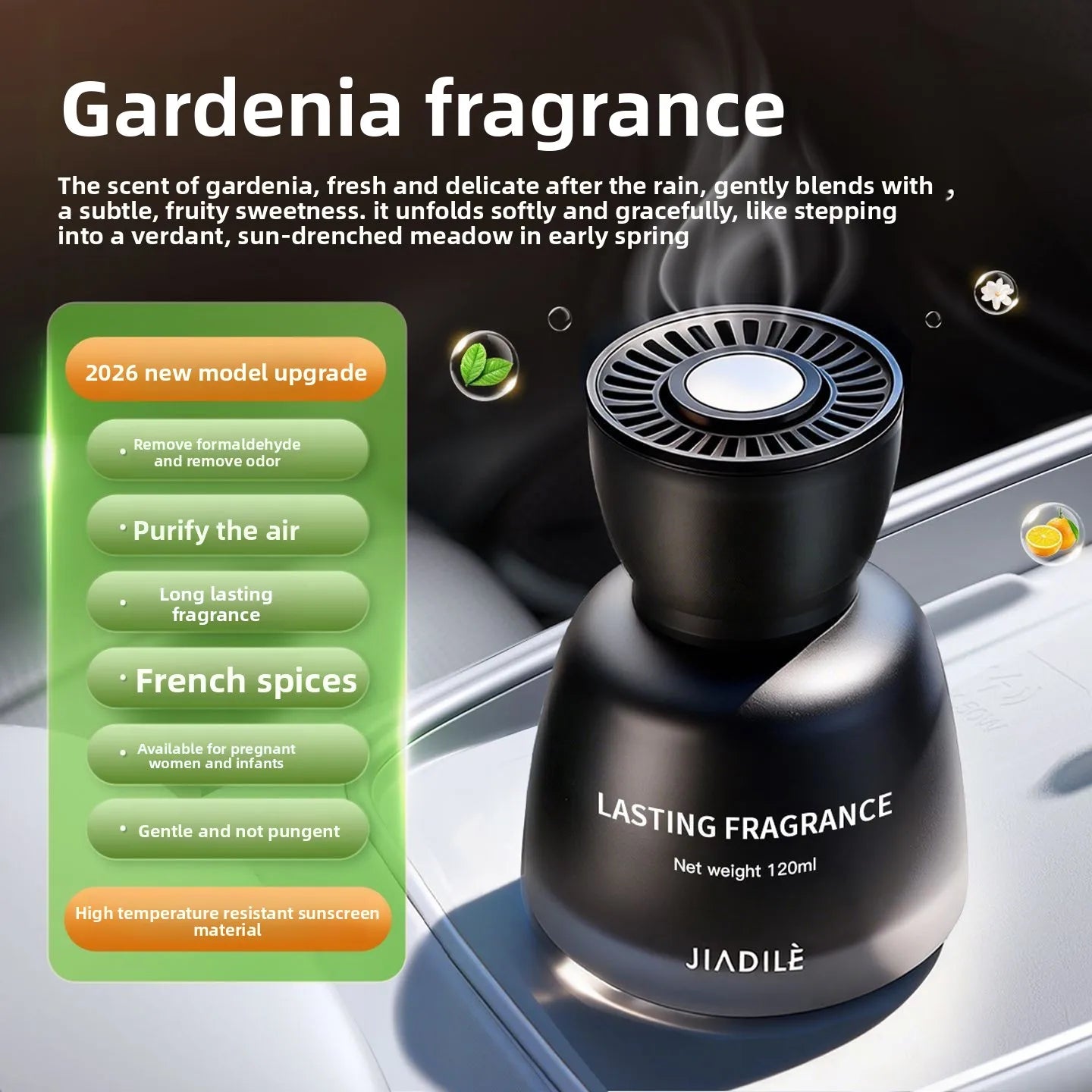 2026 Long Lasting Car Perfume | Premium Glass Car Air Freshener Ornament close-up view