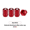4PCS Car Wheel Tire Valve Stem Caps | Aluminum Alloy Dust Caps for Peugeot Models alternate view