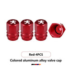 4PCS Car Wheel Tire Valve Stem Caps | Aluminum Alloy Dust Caps for Peugeot Models alternate view