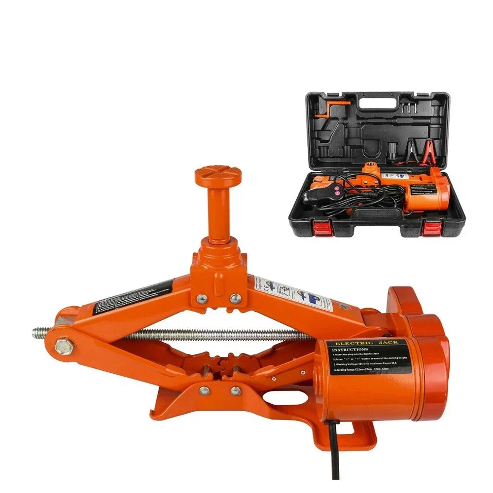 1 Set Portable DC 12V Car Jack 3Ton Electric Jack Auto Lift Scissor Automatic Sedan SUV Jack Lifting
