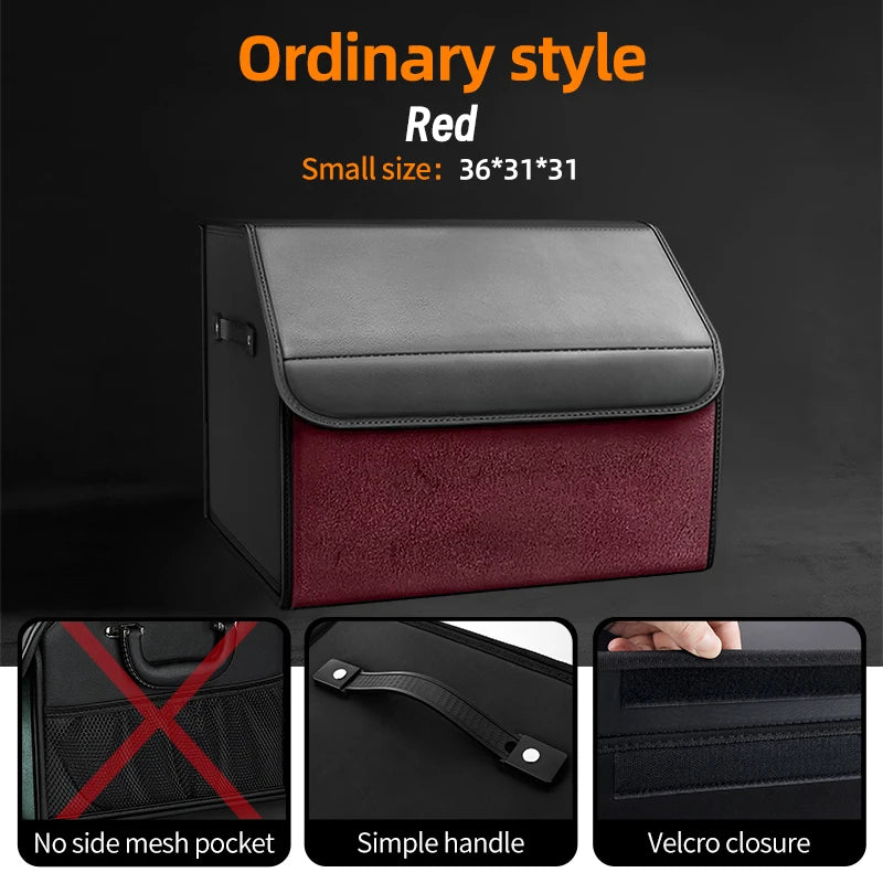 Car Trunk Organizer – Large Capacity Suede Foldable Storage Box (3 Sizes, 10 Colors additional angle