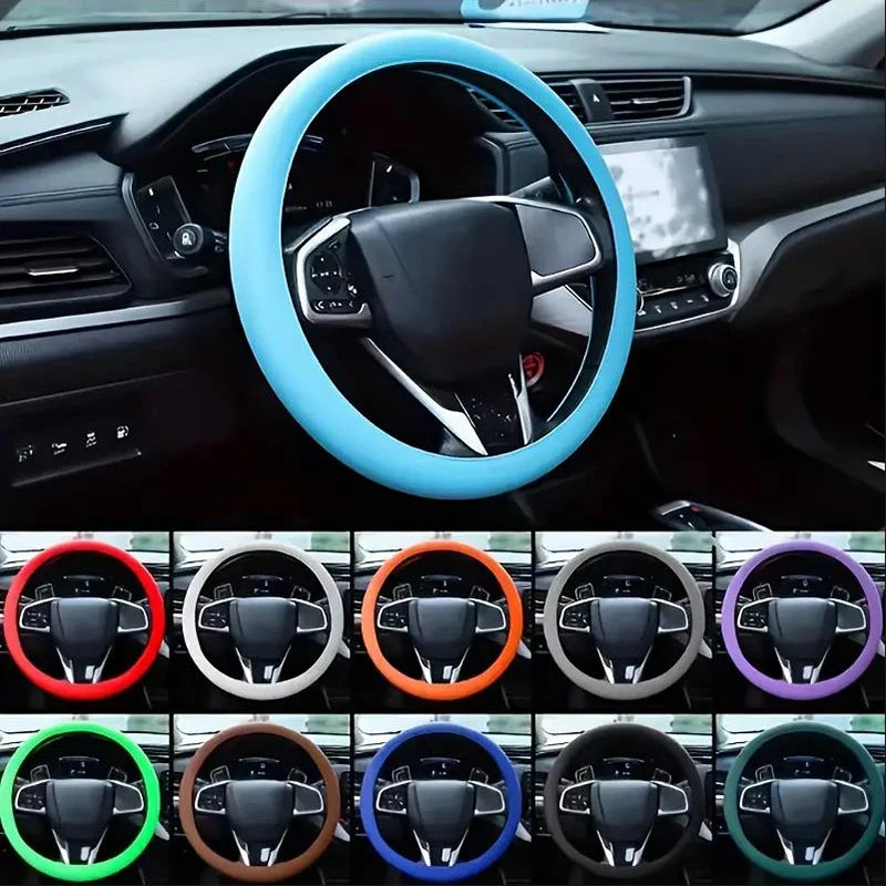 Silicone Steering Wheel Cover Ultra-thin Anti-slip Universal 15 in alternate view