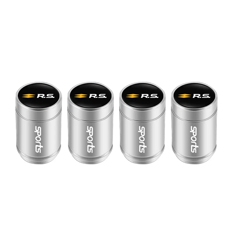 4Pcs Aluminum Alloy Tire Valve Stem Caps for Renault Models | Dust-Proof Car Tire Acce close-up view