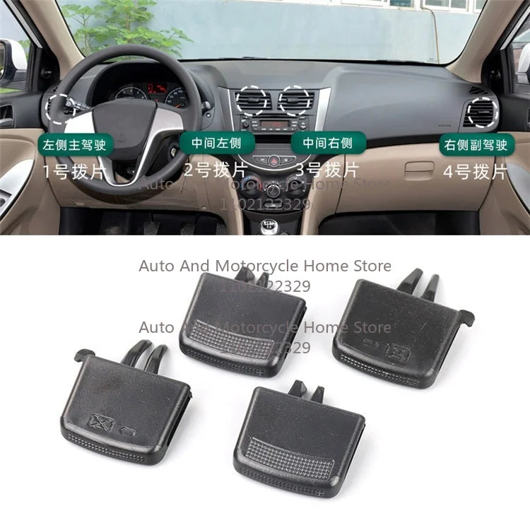 Car A/C Air Vent Grille Tab Clip Automobile Air Conditioner Outlet Repair Kit For Hyundai VERNA SOLARIS 2010-2016