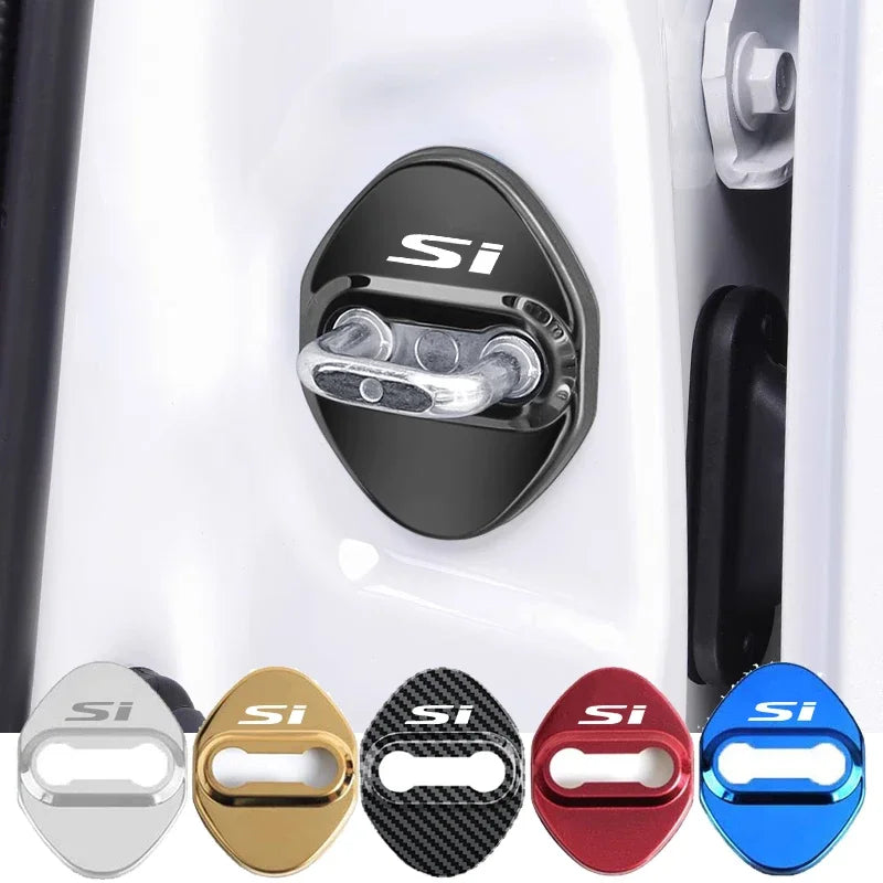 4PCS Stainless Steel Car Door Lock Cover Anti Rust Protective Buckle Sticker Decals F alternate view