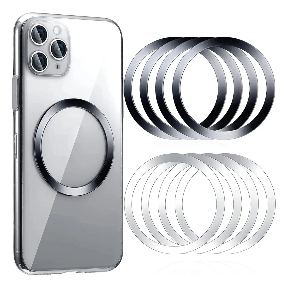 2024 Stainless Steel Universal Magnetic Metal Plate Ring For Magsafe Wireless Charger Iron Sheet Sti