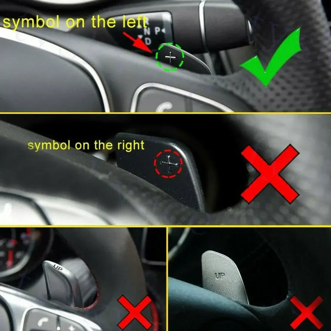 Car Steering Wheel Paddle Shift Extension Shifters DSG For Mercedes Benz A B M Class alternate view