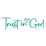 Trust In God Mirror Decal | Car Decals For Women, Christian Faith Vinyl Decal detail view