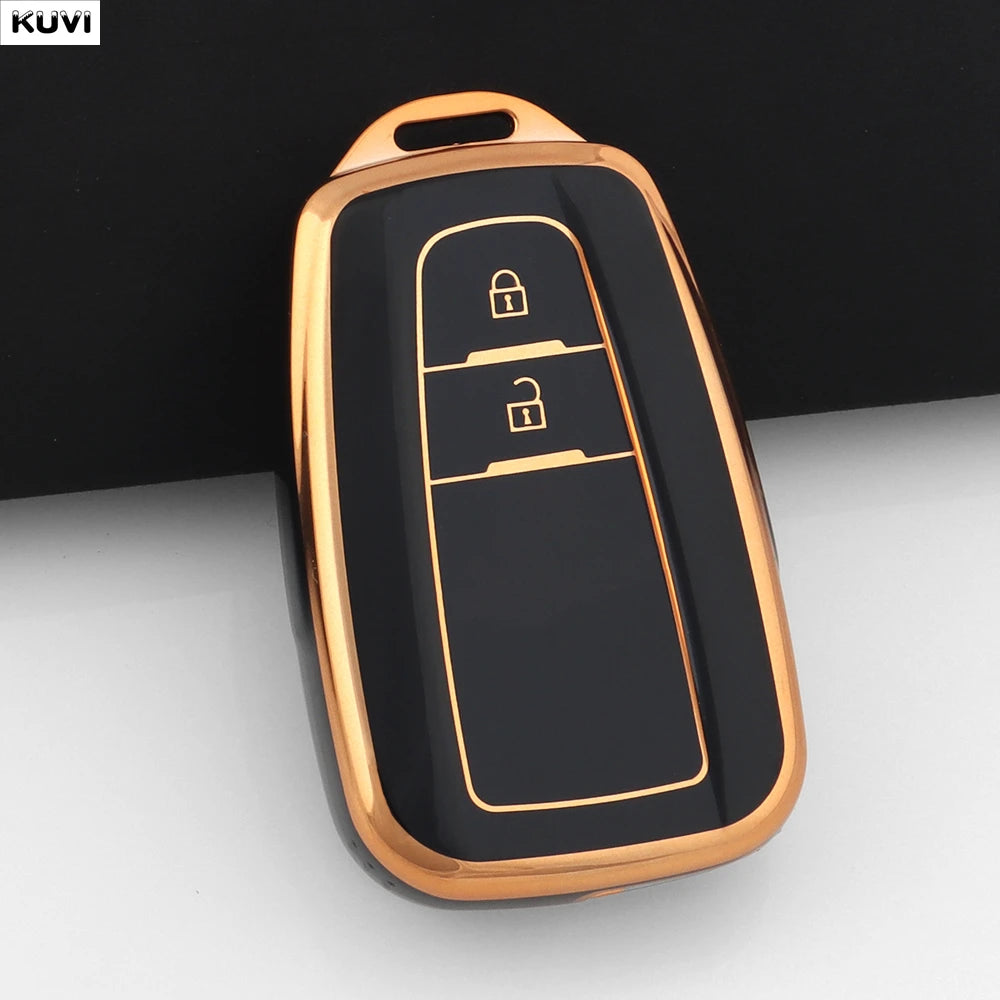 TPU Car Remote Key Case Cover Shell Fob Keychain For Toyota Prius Camry Corolla CHR C- close-up view