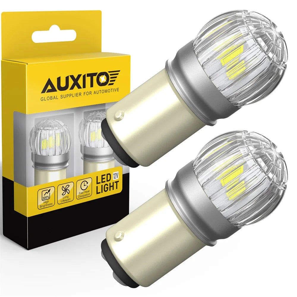 AUXITO 2X BAY15D 1157 P21/5W LED Brake Stop Light Bulbs Super Bright P21 5W 7507 LED Car Reversing Bulb Red White Tail Light DRL