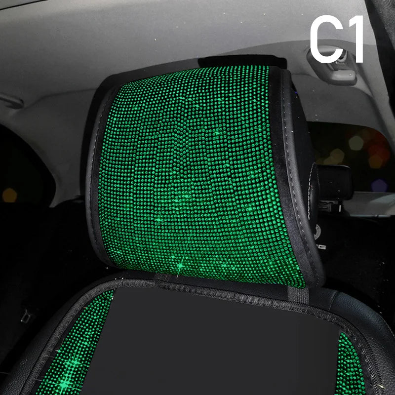 Ladies Car Interior Accessories Shiny Diamond Universal Car Seat Cover Fashion Luxury lifestyle view