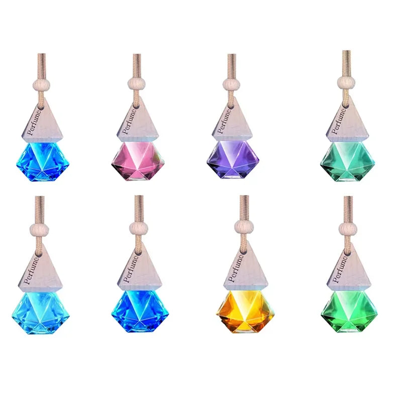 Car Hanging Glass Perfume Bottle | Auto Aromatherapy Diffuser Decoration additional angle