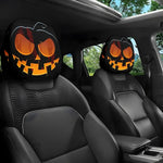 2PC Exaggerated Funny Car Headrest Covers Set, Cartoon Face Expression Auto Seat Pr additional angle