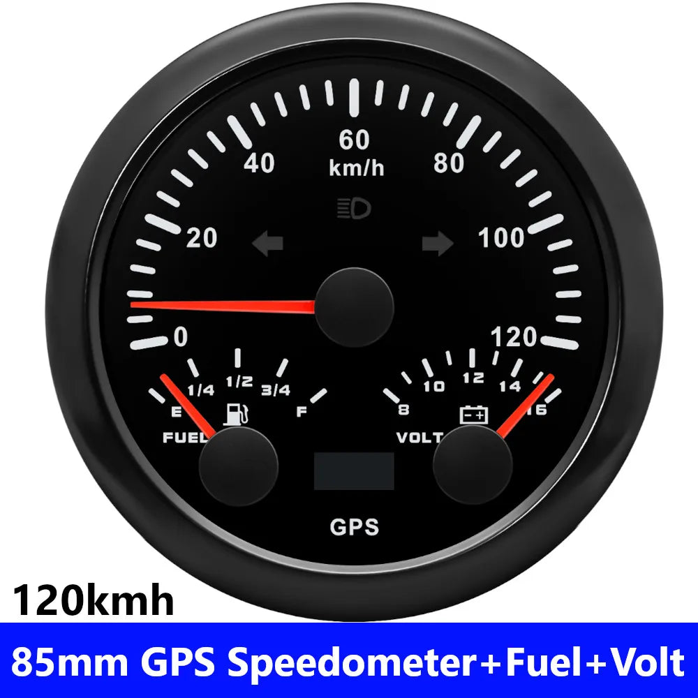 85mm 3 in 1 GPS Speedometer, Fuel Level Gauge, and Voltmeter | 12V/24V for Car, Marin lifestyle view
