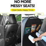Car rear seat storage case with 3 storage pockets, oversized waterproof rear seat p additional angle