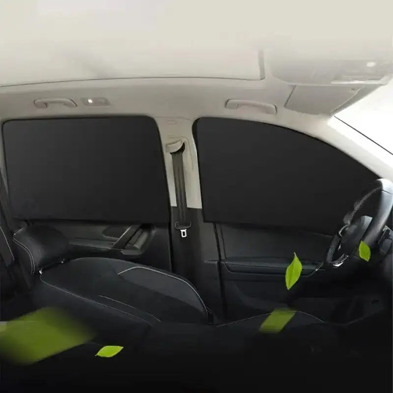 2Pcs Car Side Window Sun Shade Magnet Privacy Curtains UV Reflection Anti Glare UV Block Sunshade fo