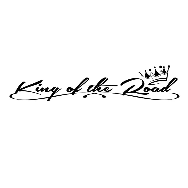 Waterproof and sunscreen Die-Cut Vinyl Decal King of the Road Car Sticker  Auto Decors on Car Body Bumper Rear Window