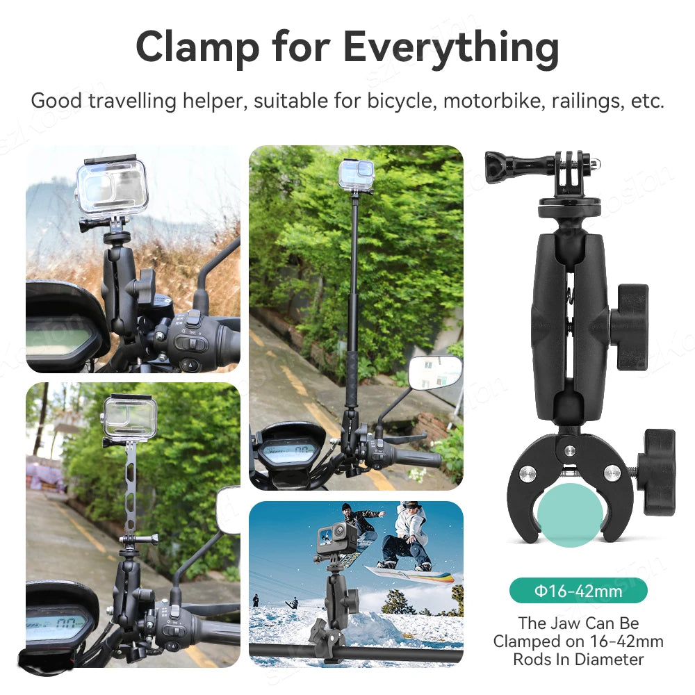 For Insta 360 X4 X5 Go Pro 13 12 11 10 9 DJI Action 6 Bicycle Motorcycle Selfie Sti additional angle