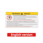 For Car Sun Visor Makeup Mirror Sticker Airbag Sticker Safety Warning Sticker Warning Board Sticker