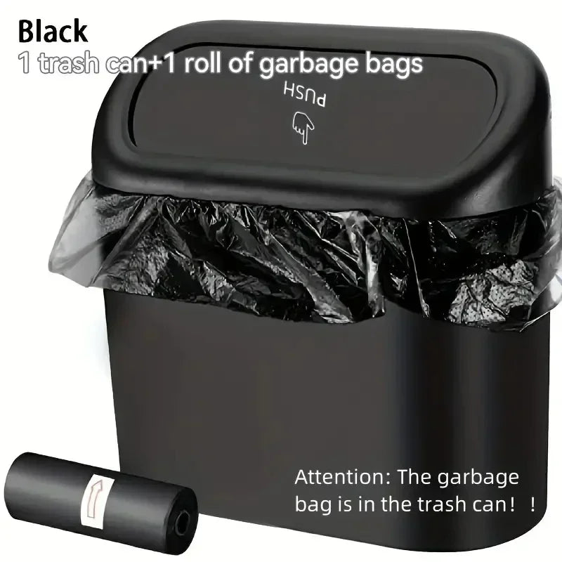 3Pcs Mini Car Trash Can with Lid close-up view