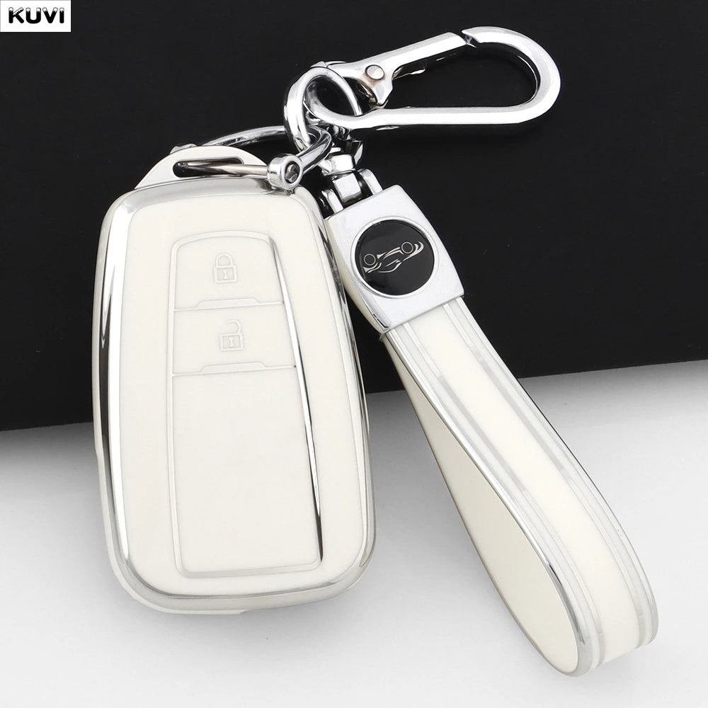 TPU Car Remote Key Case Cover Shell Fob Keychain For Toyota Prius Camry Corolla CHR C alternate view