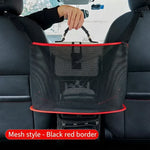 Car Seat Middle Storage Bag, Car Net Pocket Storage Organizer, Car Interior Supplies lifestyle view