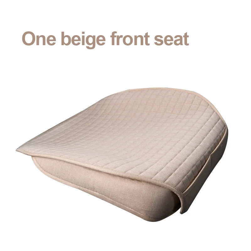 Flax Car Seat Cover Four Seasons Breathable Linen Seat Protector alternate view