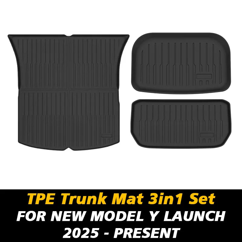 TPE Floor Mats and Cargo Liner for Tesla Model Y Juniper 2025+ | All Weather Trunk Li alternate view