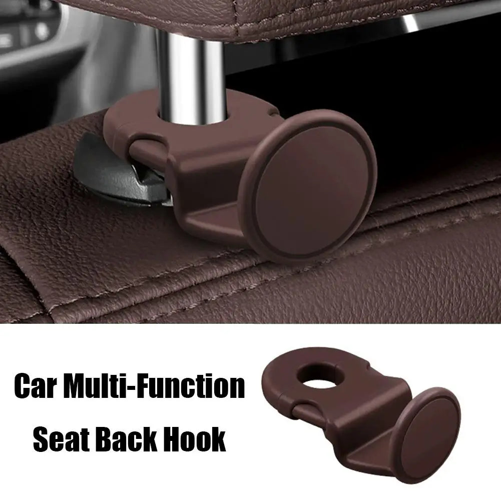 No Scratch Car Headrest Hooks, Heavy Duty Back Seat Hanger for Food Bag Purse, Invi additional angle