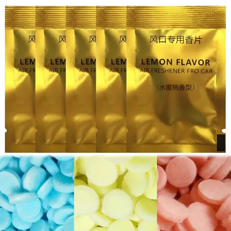 5Pcs Car Air Fresheners Refill Tablets | Solid Scent Refill Set for Car Vent Clips