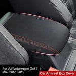 Car Armrest Box Center Console Lid Armrest Cover Interior Microfiber Leather Cover For VW Volkswagen Golf 7 MK7 2012 -2019