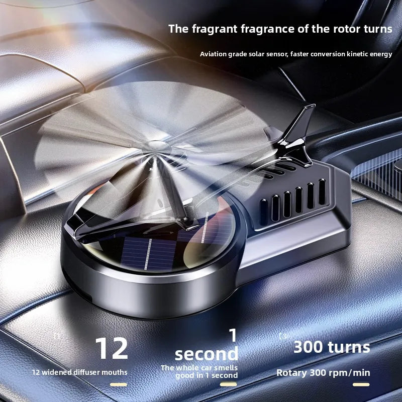 Solar Car Perfume | Long-Lasting Helicopter Air Freshener with Odor Removal detail view