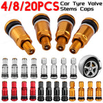 20/4PCS Car Tubeless Wheel Tyre Valve Stems | Universal Motorcycle Aluminum Alloy Tire Air Valve Ste