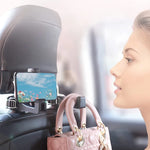 2 in 1 Car Headrest Hook Phone Holder Hanger