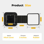 Trailer Hitch Cover 2-Inch Waterproof Towing Hitch Covers Uni-versal Plug Tube Cap Pro close-up view