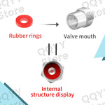 4pcs Metal Alloy Car Wheel Tire Valve Caps | Waterproof Dustproof Tire Stem Covers lifestyle view