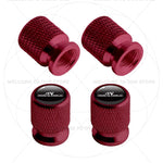 Skoda Monte Carlo Logo Tire Valve Caps | 4Pcs Aluminum Wheel Stem Air Dust Covers detail view