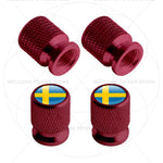 For Sweden Swedish Flag Union Jack Britain Flag Emblem 4Pcs Aluminum Motorcycle Car T alternate view