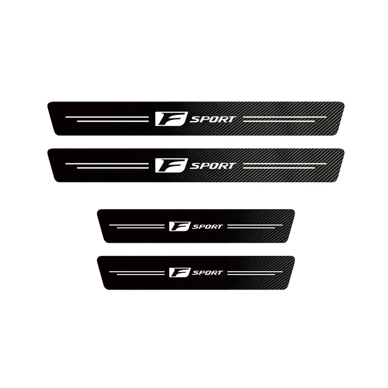 Carbon Fiber Car Door Sill Scuff Plate Stickers | Scratch Protection for Lexus additional angle