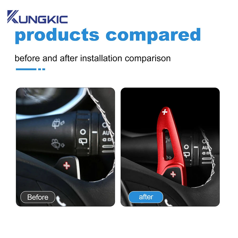 For Alfa Romeo Giulietta MiTo 2011-2019/Fiat 500L 2013-2017 Car Steering Wheel Shift Paddle DSG Extension Shifter Gear Stickers