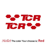 2pcs Universal TCR Vinyl Tuning Sticker For Car Side Decor Decal Honeycomb Auto Bod additional angle