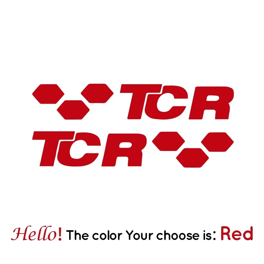 2pcs Universal TCR Vinyl Tuning Sticker For Car Side Decor Decal Honeycomb Auto Bod additional angle