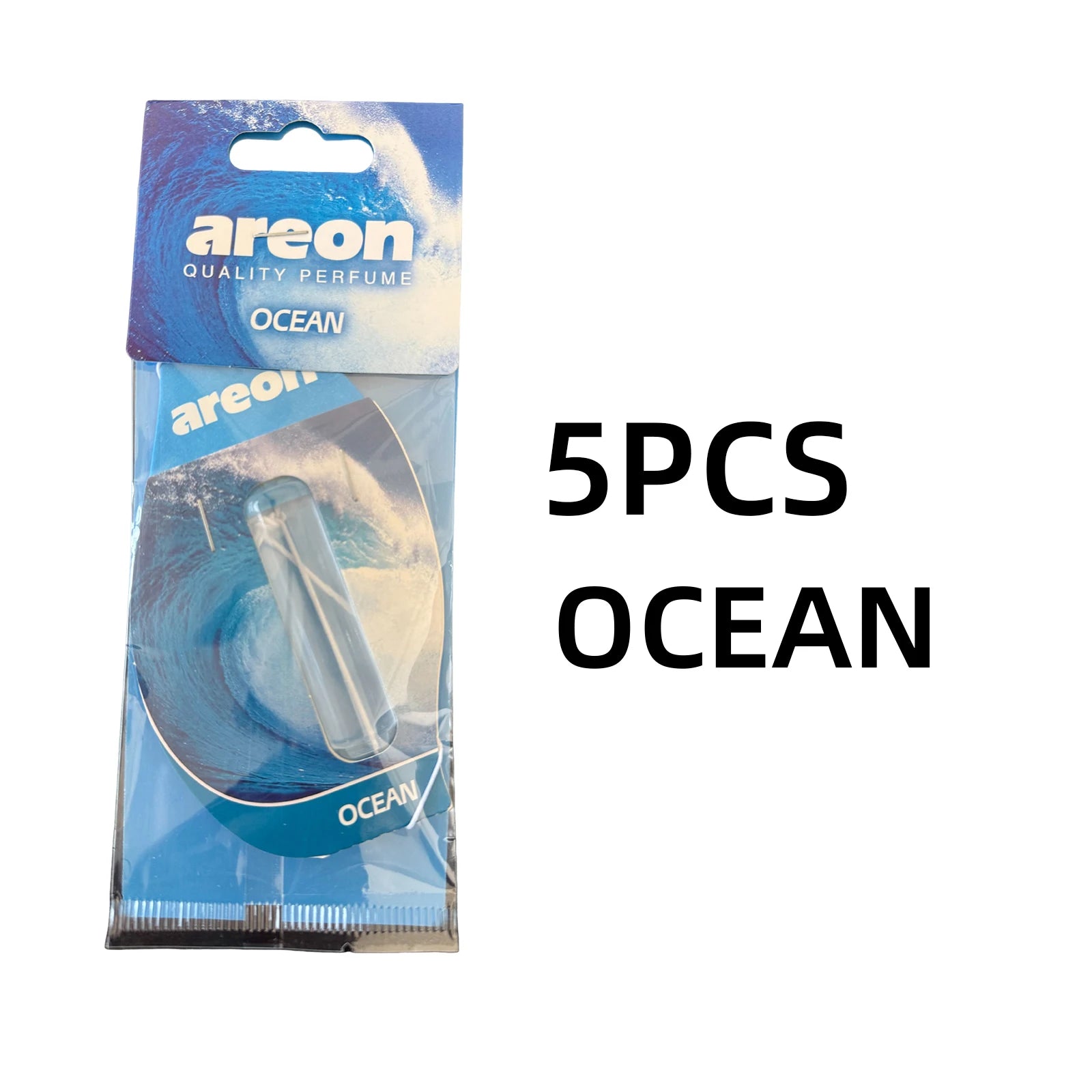 Areon 5/20pcs OCEAN Scent Car Air Freshener, Natural Tea-Scented Paper, Car-Mounted Hanging Type, Car Interior Accessories