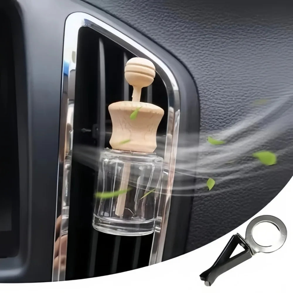 6pcs Car Vent Clips Metal Car Perfume Bottle Diffuser Exhaust Clip 360° Rotating Air Outlet Clamp Auto Decorative Accessories