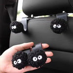 Car Hook Cute Coal Ball Multi Function Car Seat Back Hook Sticky Hook for Vehicle Interior