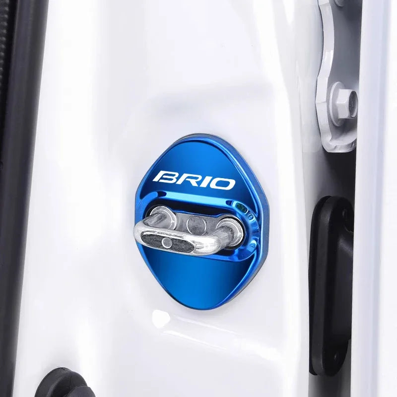 4PCS Stainless Steel Car Door Lock Cover Anti Rust Protective Buckle Sticker Decals F lifestyle view